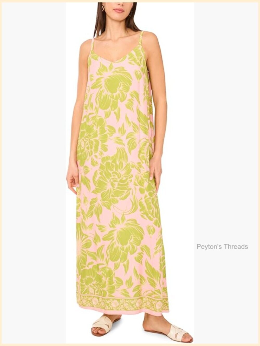 Flare Hem Maxi Dress with Square Neck